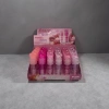 Pink heart-shaped bottle cap lip oil display box, portable desktop storage box, beauty and grooming supplies Specification image